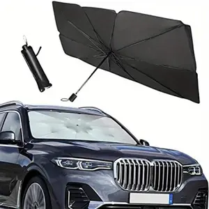 Car Windshield Sun Shade, Foldable Umbrella Sunshade/Cover Blackout Sunscreen Sunshade For Most Cars Reflective Sunshade For Car Front Windshield