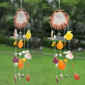 DIY Natural Seashell Wind Chime Kit - Ocean Conch Windchime for Home Decor, Summer Beach Style Kids Craft Set, Aesthetic Handmade Gift & Garden Hanging Ornament