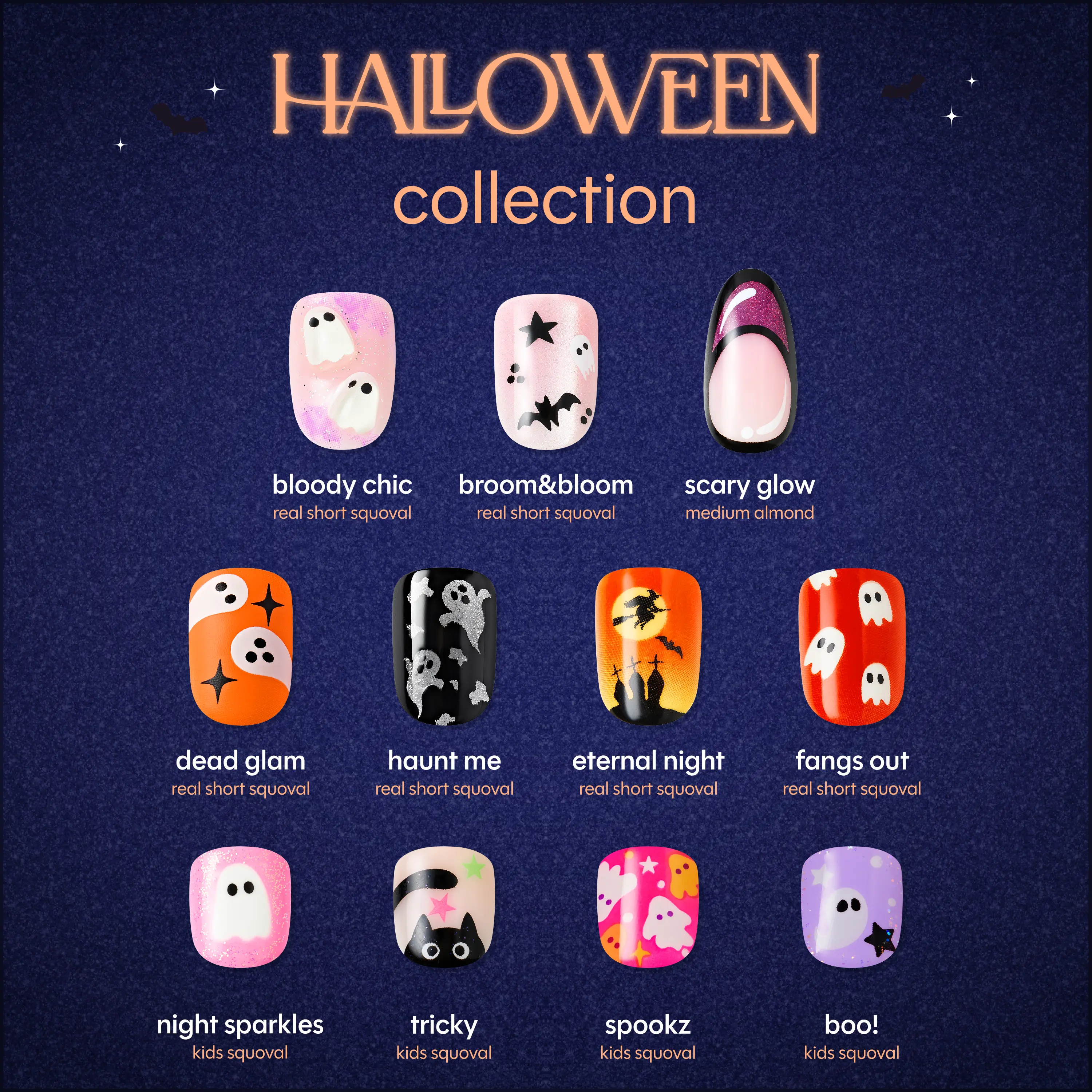 Impress Halloween No Glue Press On Nail Collection
