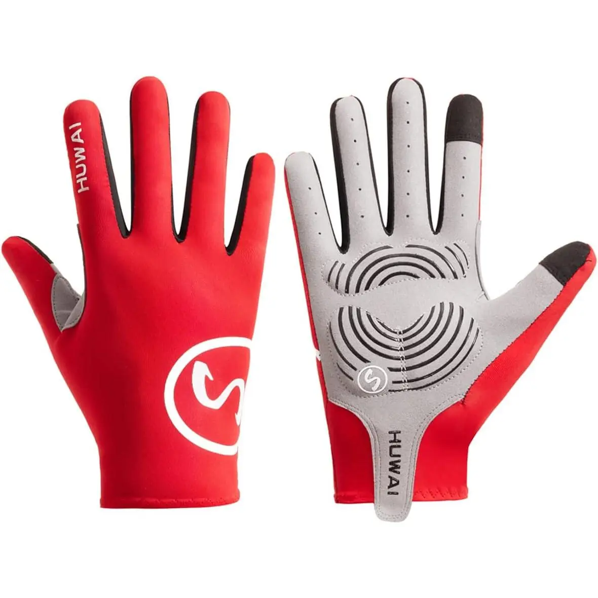 Padded Full Finger Cycling Gloves Mountain Bike Gloves, Breathable MTB Glove Racing Glove for Men n