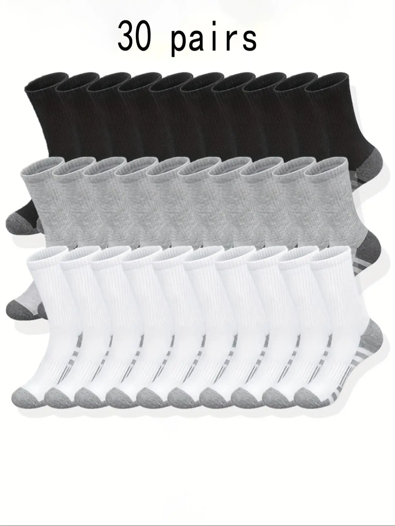 Men's Patchwork Crew Socks, Casual Comfortable Breathable and Soft Socks for Daily Wear, Multipack Knit Socks for All Seasons