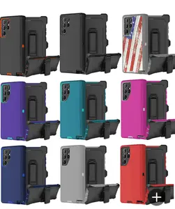 Rugged Defender Case For Samsung Galaxy S25/S25 Plus/ S25 Ultra Shockproof Heavyduty Protection Case With Belt Clip