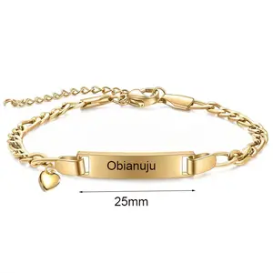 FF0054 New Store Opening||Custom Curved Bar Kids Bracelet| 10+ Charm Options Personalized Jewelry|Perfect for newborn gifts, birthdays, or christenings-engrave a child’s name to create a timeless memento.