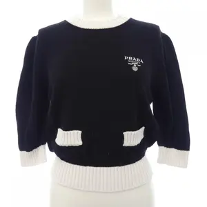 Pre-owned PRADA Cotton Small Leather Goods Crewneck Sweater