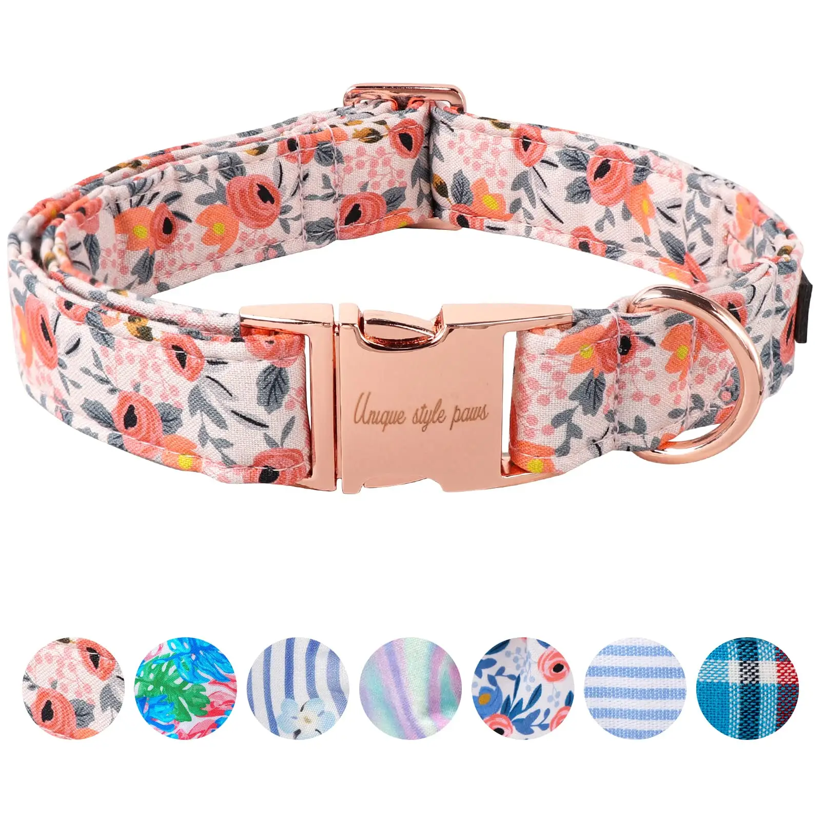 Unique style paws Dog Collar Metal Buckle Collar Gift for Small Medium Large Boys Girls Dogs