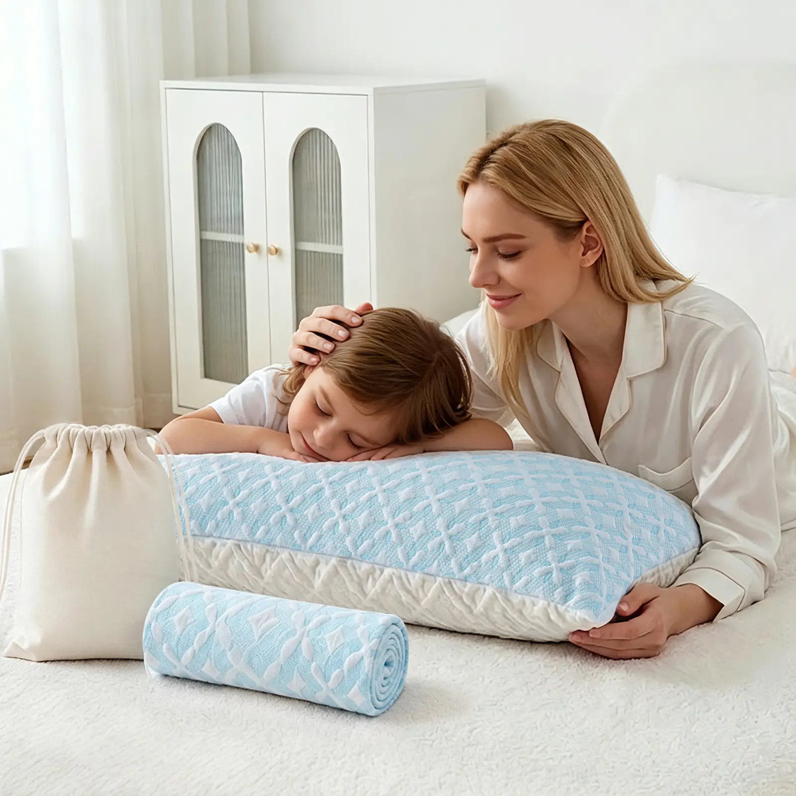 Dual-Sided Bamboo & Cooling Pillowcase Set (Pack of 2) - Upgrade Your Bedtime Ritual, Soft, Breathable, Crisp Feel for a Perfect Night’s Sleep