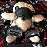 Gray 2-Sided Charger Keychain And Jet Tag