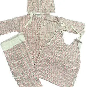 Nepali Dhaka Bhoto Set - Traditional Nepali Clothing with Floral Pattern