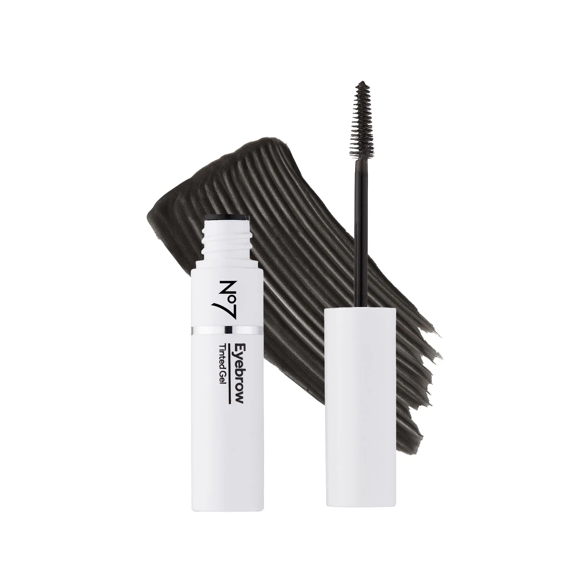 No7 Beautiful Eyebrows Gel - Contains Pink Pepper Extract for Natural Tint & Fuller, Darker Eyebrows - Flexible Brow Gel for Shaping & Filling Brows (3.7ml)