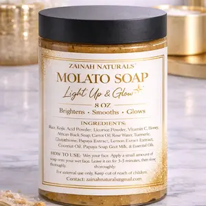 MORATO SOAP, Zainah Naturals Body Glow soap, Nourishing & Exfoliating, Healthy Skin - 8oz Total Volume - Radiant, Comfort, Skincare, Skin Repair, Cosmetic, Lotions Purifying Gel scrub