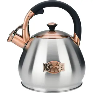 Stovetop Whistling Tea Kettle, 3Quart Stainless Steel Teakettle with Heat Proof Ergonomic Handle for Stove Top