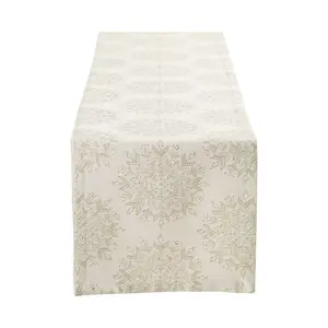 Design Imports Winter Sparkle Jacquard Table Runner 14X108