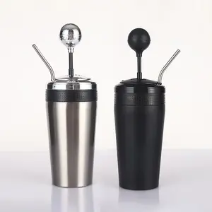 Car Gear Shift Shape Stainless Steel Cup, Large Capacity Insulated Tumbler with Straw & Lid, Novelty Drinkware for Auto Fans