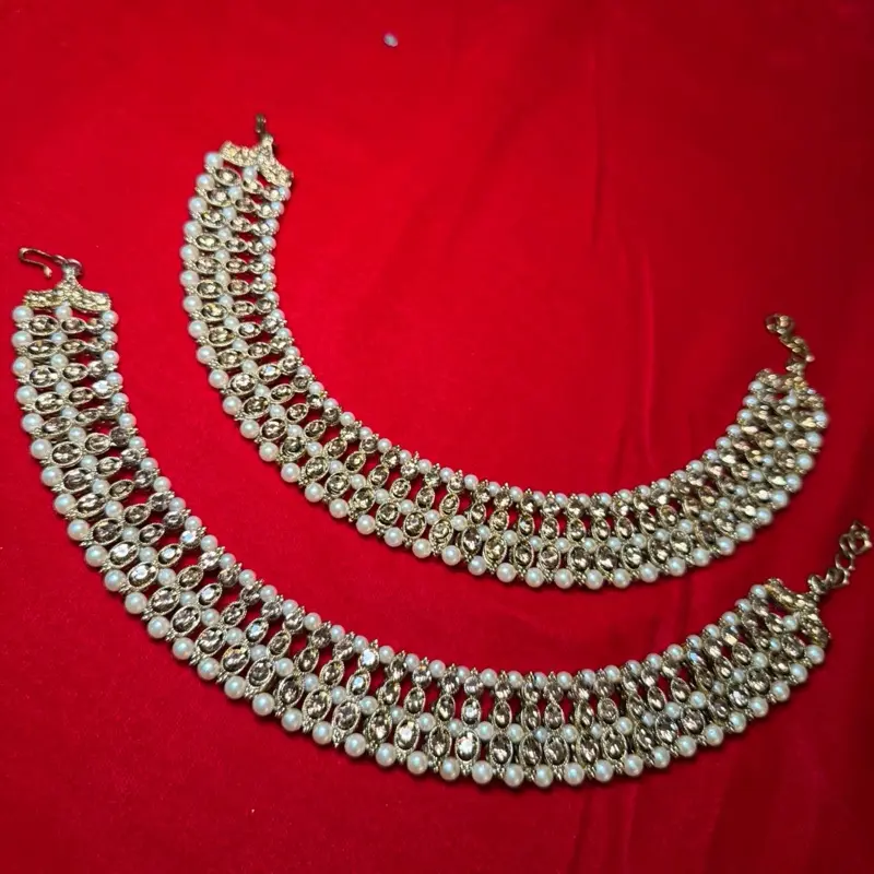 Bridal pearl jhanjar/anklet