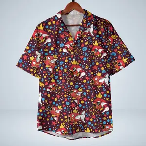 2026 Hawaiian Sets PKM [FREESHIP] Fresh Summer – Youthful – Bold with the Burgundy Magikarp Pattern PKM Hawaiian Shirt