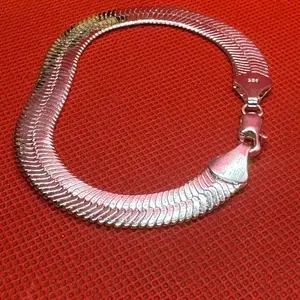 925 Sterling Silver herringbone bracelet 7”