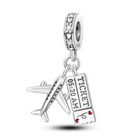 Airplane and Ticket Charms