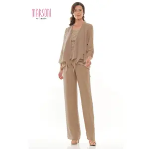 Marsoni by Colors -M303 Chiffon Jacket and Pants Suit