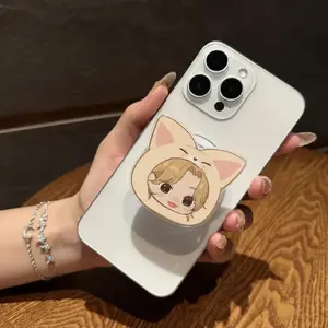 K-Pop Cute Character Phone Grip – Acrylic Folding Phone Stand Accessory