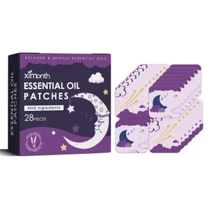 Ximonth Essential Oil Good Night Patch Helps Sleep Fast at Night Relieve Body Muscle Fatigue Stress Sleep Stickers Healthcare Healthy Natural Solution Fitness Treatment Therapeutic Bathroom