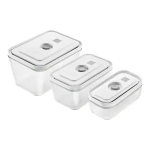 Airtight Stackable Glass Kitchen Food Storage Container Set with Oven-Safe Lids, Vacuum Pump-Infused Fresh-Saving Assortment