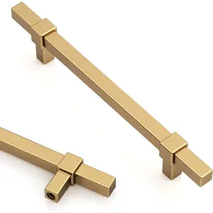 10 Pack 5 Inch(128mm) Champagne Bronze Cabinet Pulls Kitchen Cabinet Handles, Champagne Gold Cabinet Pulls Cabinet Hardware for Cupboard Drawer