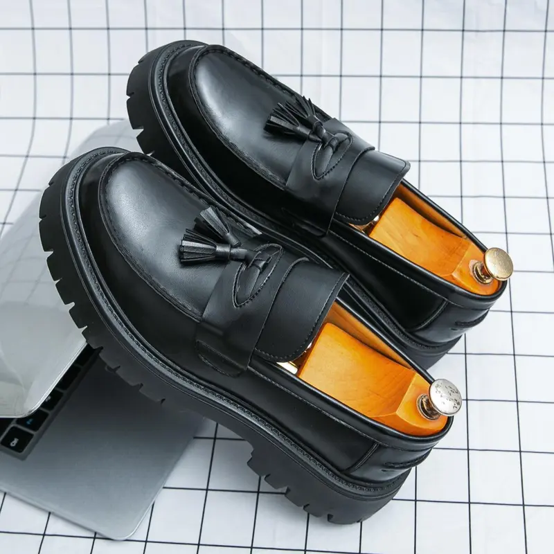 Men's Fashionable Plain Color Loafers, Casual Comfortable PU Leather Loafers for Daily Wear, Breathable Non-slip Shoes for Men
