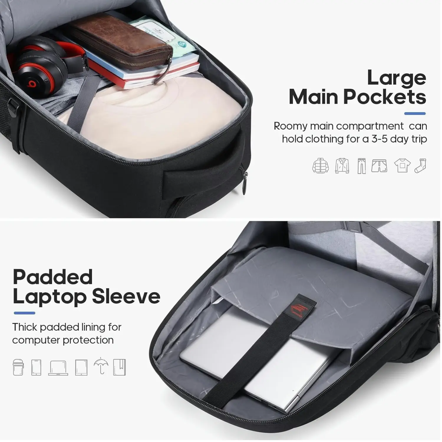 backpack with laptop sleave doubling as water sleav C9 Champion 19" Double Up Sleeve, Insulated Cooler Pocket and Repellent Fabric 19" 069-10-1901: Buy Online at Best Price in UAE making it one of the best backpacks for upper elementary students who carry more books and need more organization than a single Volher Laptop Backpack,Business Travel Anti