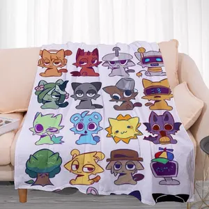 Sprunki Blanket Comfortable Flannel Blanket, Suitable For Sofa Beds And Living Rooms, Family Halloween Decorations, Halloween Blankets, Halloween Gifts