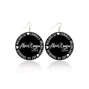 Abres Camino (Isaias 43:16) Wooden Earrings