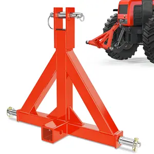 Nilight 3 Point 2" Trailer Hitch Receiver Category 1 Heavy Duty Tractor Drawbar Adapter Compatible with Kubota Bx John Deere Nortrac Kioti Yanmar Cat Orange Tires Vehicle Towing Truck