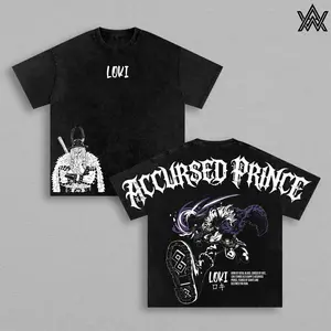 Loki Accursed Prince Tee Washed – One Piece Washed Anime Manga T-Shirt, Vintage Washed Giant Kingdom Prince Graphic Tee, Unisex Oversized Streetwear Shirt, Elbaf Legend Anime Aesthetic Tee, Gift for One Piece Fans