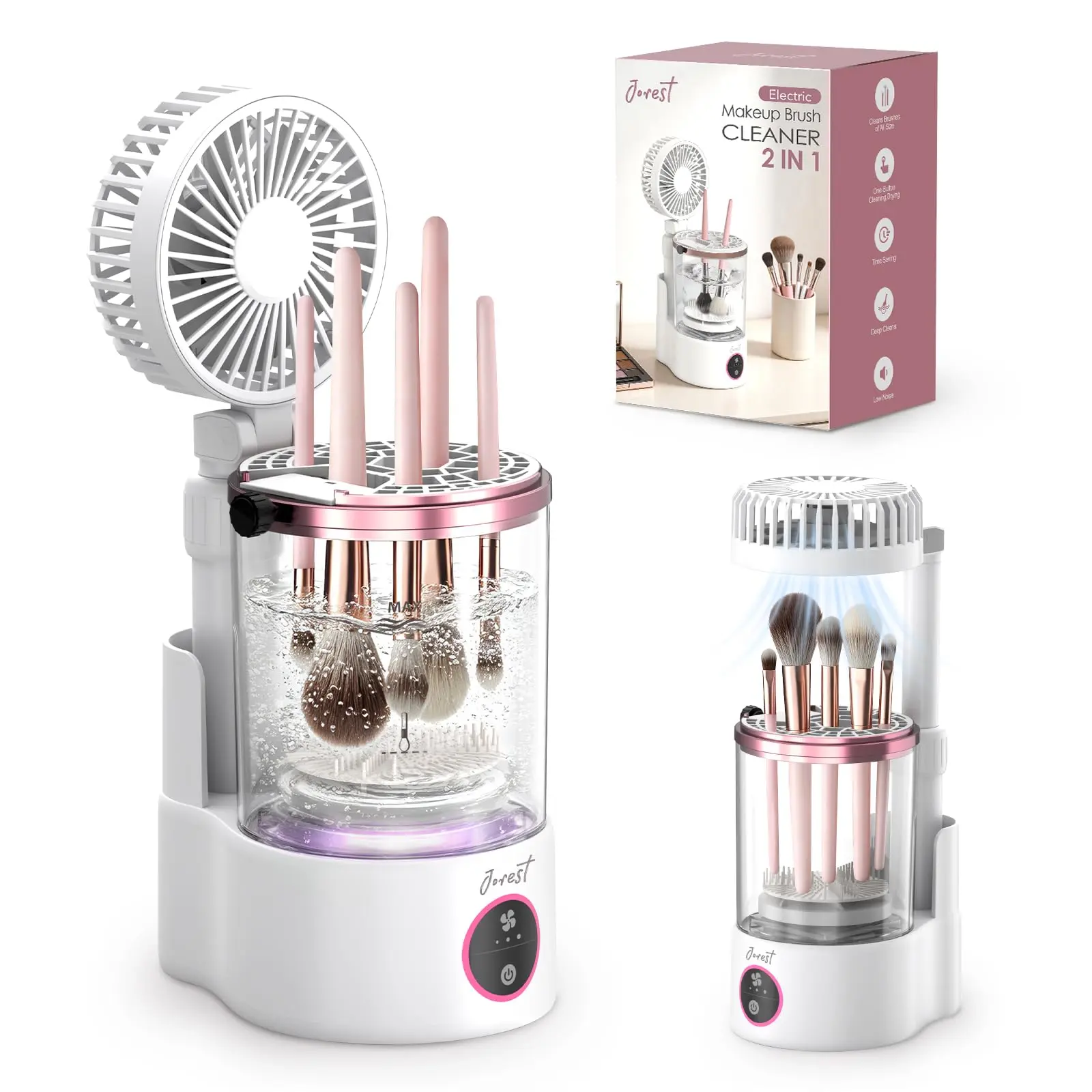 Electric Makeup Brush Cleaner & Dryer, Portable Machine for Makeup Lovers