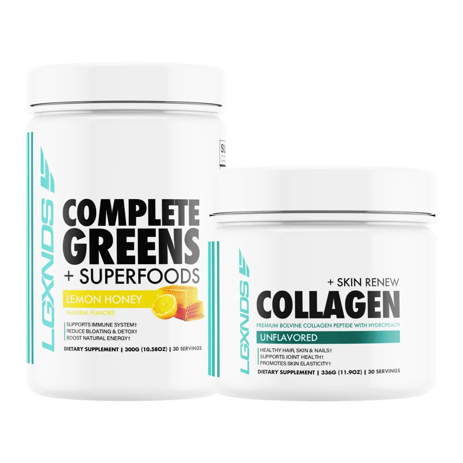 Glow & Grow Wellness Bundle – Complete Greens + Collagen for Gut, Immunity & Radiant Skin