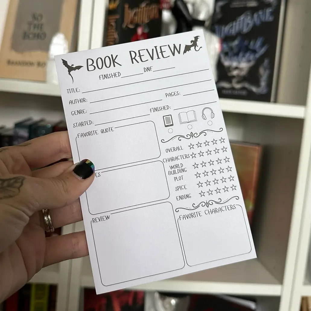 Book Review sticky notepads
