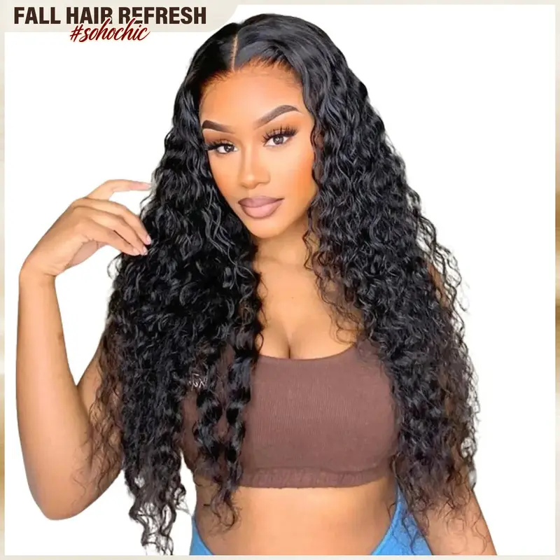 BGMgirl Water Wave 7x5 HD Lace Wear Go Glueless Human Hair Wig 9x6 Pre-Bleached Knots Pre-Plucked Pre-Cut Lace 180% Density Closure Wig Fall Hair #sohochic #TikTokShopFallDealsForYou