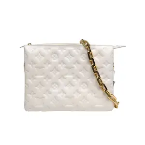 Pre-owned Louis Vuitton Coussin Small 26 White Lambskin Pristine