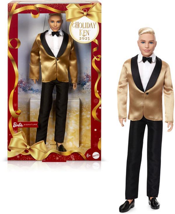 Mattel Collectible - Barbie Holiday Ken Doll 2025, Blonde  [Collectible Figurine/Statue/Bust] Ships IN OWN Container , Paper Doll, Collectible