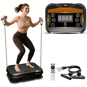 330LB Unisex Vibration Plate - Home Bedroom Use with Remote & Resistance Bands
