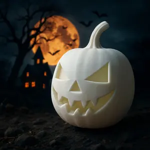 Print figurine decor Jack-O-Lantern Decoration for Halloween Decorations Black Ornaments Traditional PLA Material 82.15mm X 83.45mm X 67.15mm