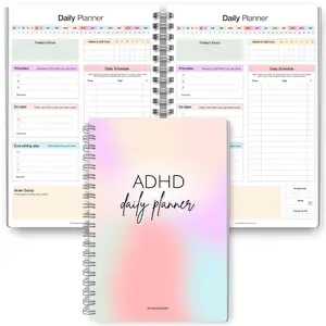 Adhd Daily Planner Notebook, Organize Your Day Efficiently, Perfect for Adhd Management, Essential Tool for Daily Planning