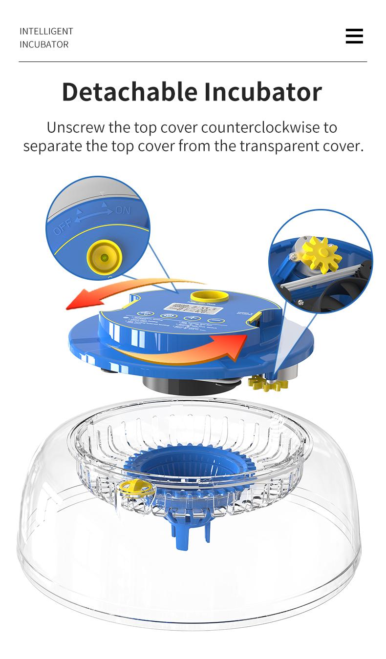 18 Egg Incubator for Hatching Eggs, Egg Incubators with Automatic Egg Turning, Temperature and Humidity Control, Egg Candler, Automatic Water Bottle Refill, Incubator for Chicken, Ducks, Goose