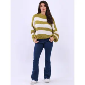Drop Shoulders Batwing Knitted Woolen Crop Jumper