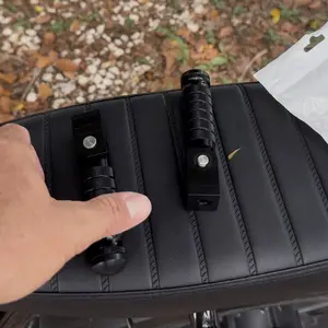 90-Degree Foldable Universal Motorcycle & Bicycle Foot Pegs - M8 (8mm) Mounting Bolt Passenger Footrests Compatible with Most Electric Motorbike Models