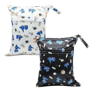 Waterproof Dry & Wet Dual-Purpose Bags with Double Zipper Pockets for Travel Beaches Swimming Pools Yoga Fitness Swimsuits Reusable Vacuum Zipper Pouch