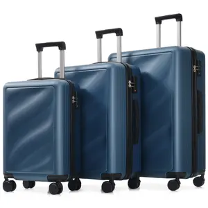 3 Piece Suitcase Set Lightweight Durable ABS Material with Spinner Wheels TSA Lock 20 24 28 Inch Carry On Check In Luggage
