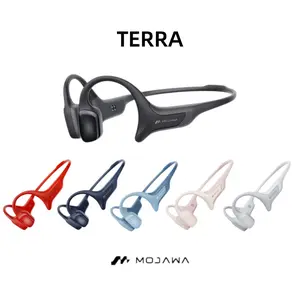 MOJAWA TERRA Smart Bone Conduction Headset - IP68, 4D Surround, Dual Breathing Flashlights for Night Safety, Real-time Sport&Heart Rate Tracking Audio