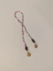 Bead Bookmark Gold Flower Charms with Purple Beads and Sun Charm for Book Lovers