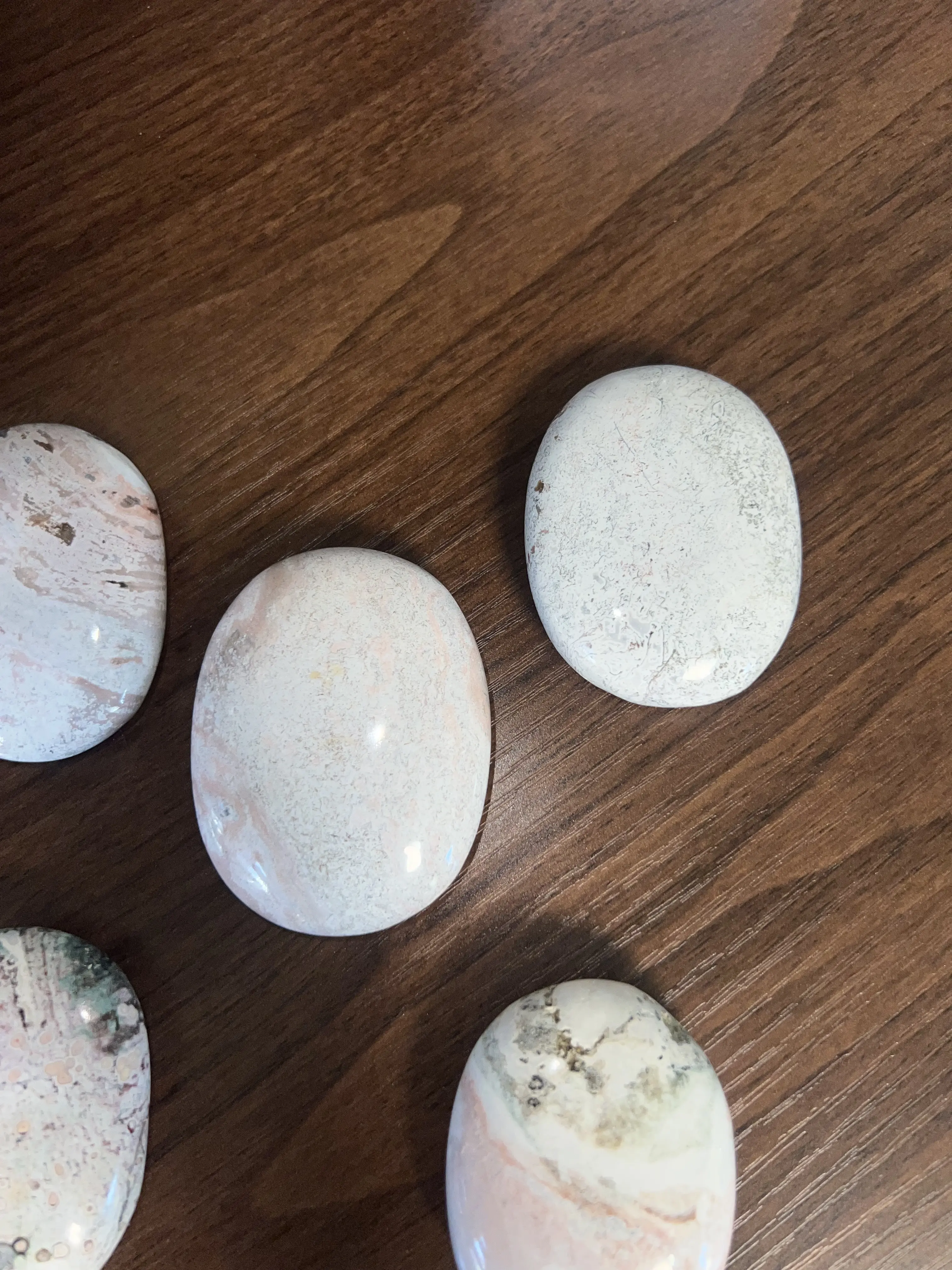 Natural Crystal: Unicorn Jasper Palm Stones Natural Crystal: Unicorn Jasper Palm Stones