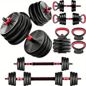 2026    Adjustable Dumbbells Set - 20lbs/30lbs/70lbs/90lbs Multi-Functional Fitness Set, Kettlebell & Barbell Patterns, Beginner Dumbbell Fitness